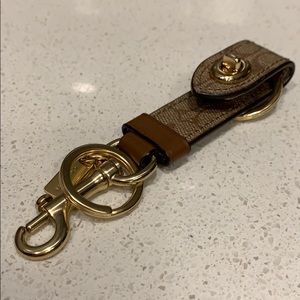 Coach leather keychain